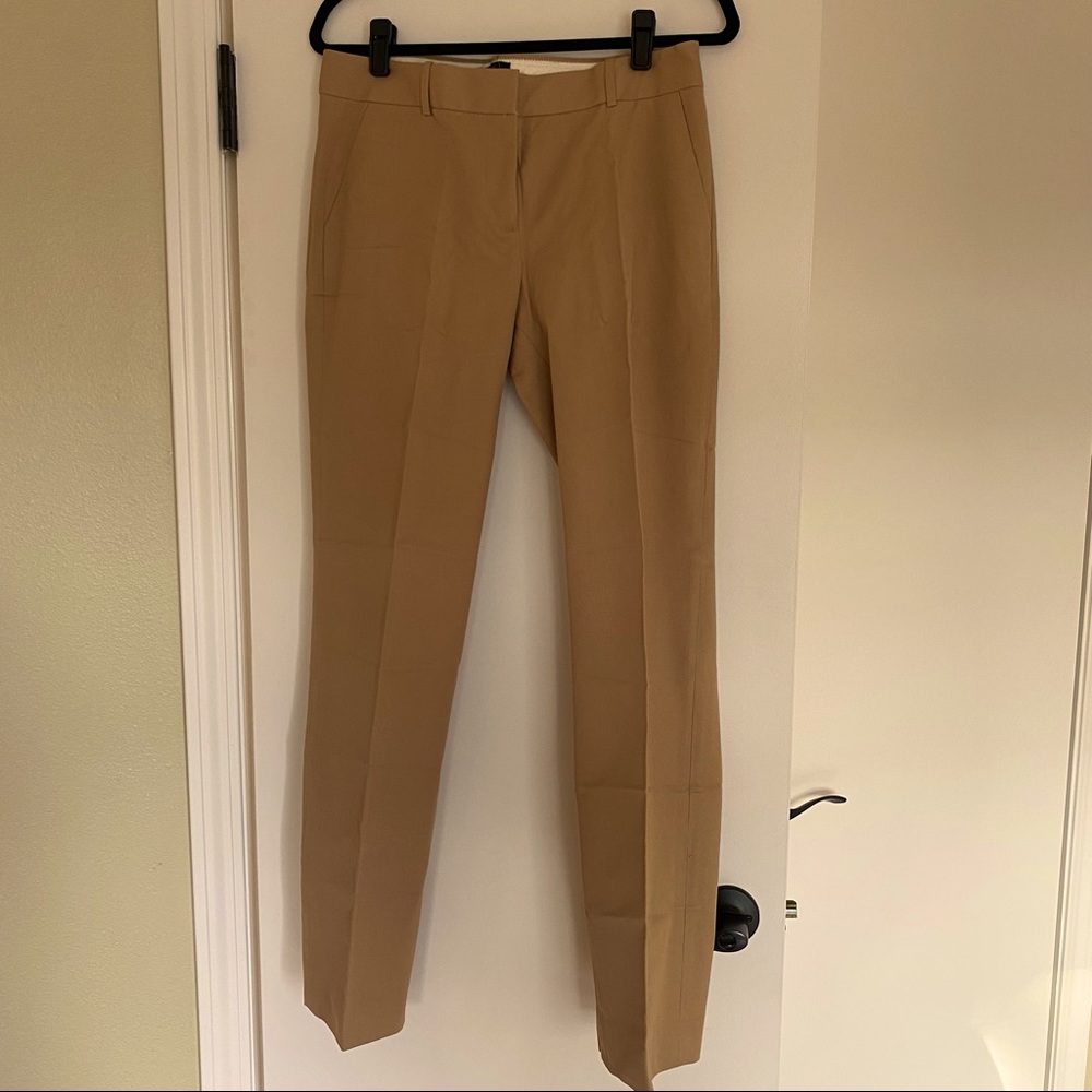 J Crew Favorite Fit Work Pant Slacks Tan Stretch NWT